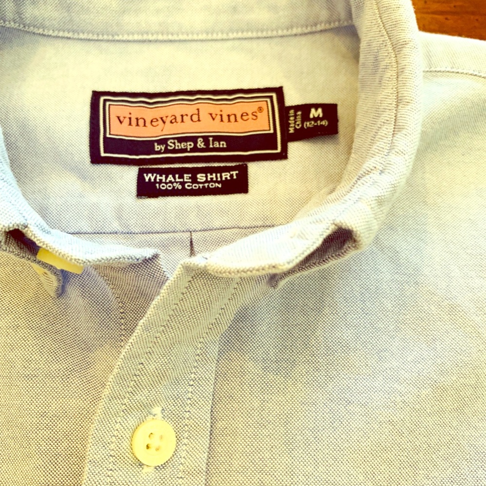 Vineyard Vines Solid Oxford Whale Shirt